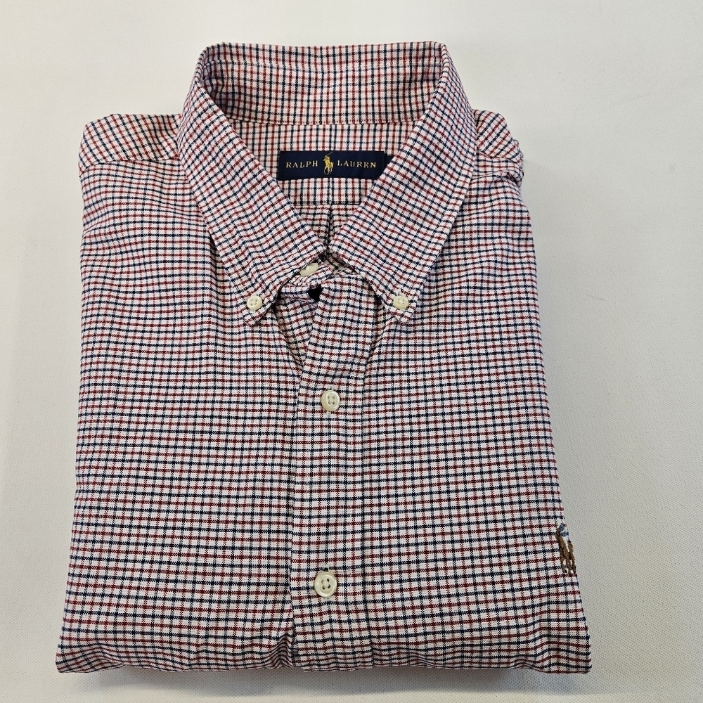Ralph Lauren Shirt Men's XXLarge 2XL Pony Club Check Casual Work Style
